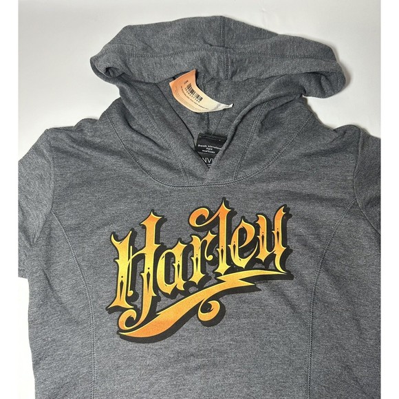 Harley Davidson Womens Size Medium Gray Lightweight Sweatshirt - Picture 2 of 7